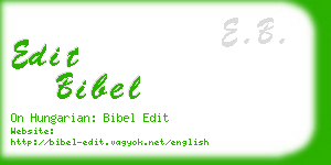 edit bibel business card